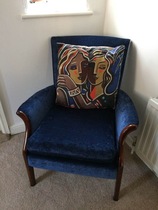 Please help settle argument between me and DH! Purple armchair yes or no?!