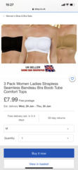 Whoever recommended those eBay bandeau bras...