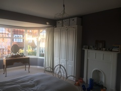 Farrow and Ball Brassica in bedroom