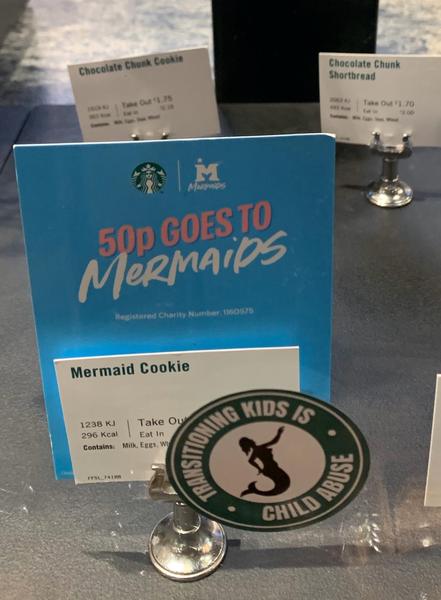 Mermaids sponsored by Starbucks.