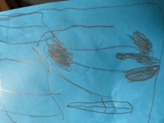 I have only just noticed that a child drawn picture I have been displaying for years