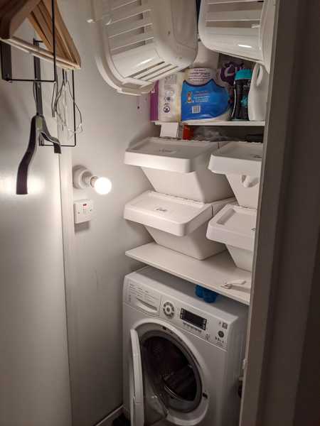 Dull question. Where do you keep your dirty wash basket?