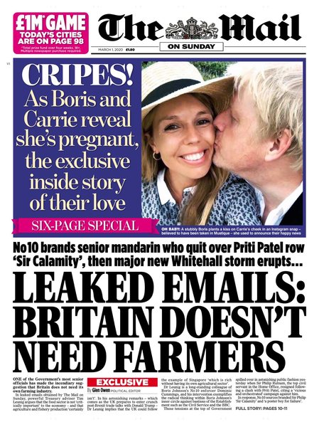 to supect the timing of the announcement that Carrie Symonds is pregnant?t