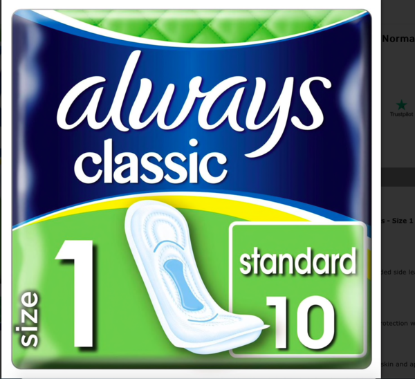 What sanitary towel is this?