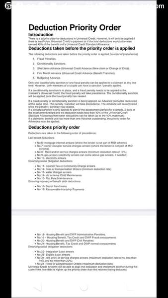 “Priority debts”