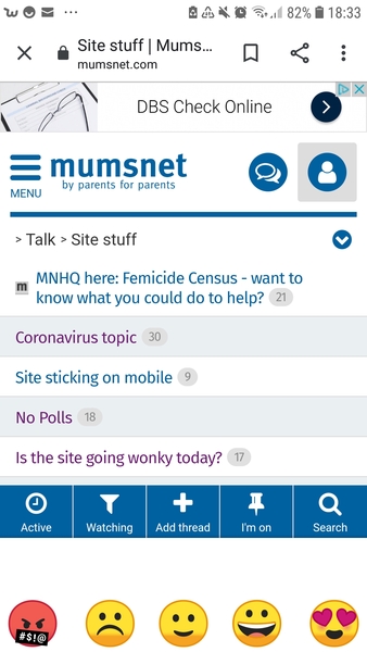 Strange emojis at bottom of screen.