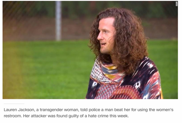 Bearded trans woman beaten in Oregon after using women's bathroom, beater charged with hate crime