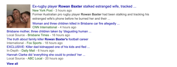 To be terrified by the Australian rugby coach setting his family on fire?