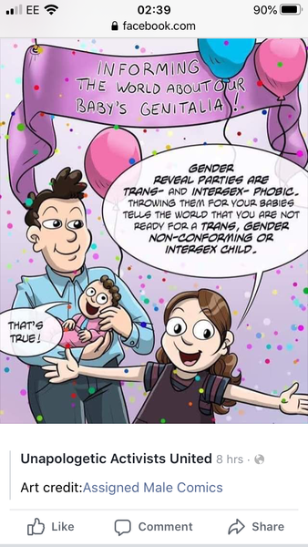 Gender reveal parties are now transphobic apparently