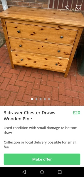 To ask you to tell my DD & her friend, that it's not a Chester drawers!