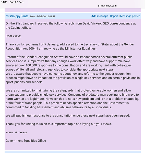 Liz Truss in Daily Mail - legitimate concerns predators may abuse self ID