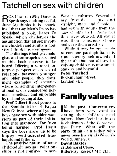 Tatchell on Talk Radio just now [Edited by MNHQ at poster's request]