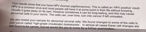 Abnormal smear - please help. Panicking