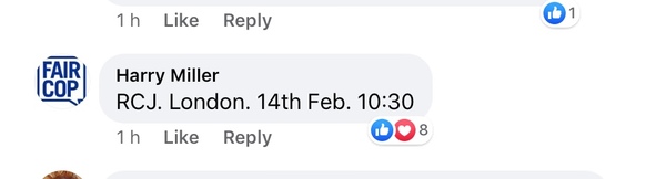 Do you want romance? Or justice? RCJ on the 14th Feb, it’s a date.