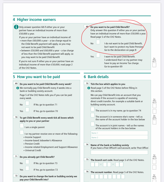 To ask how many of you know about the Child Benefit Charge?