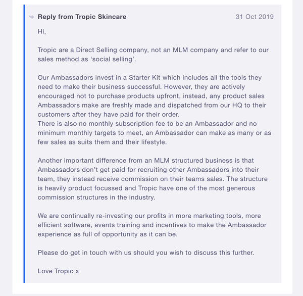 MLM Bot watch 57- where the bizniss 'owners' are their own best customers.