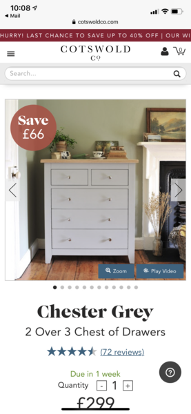 To ask you to tell my DD & her friend, that it's not a Chester drawers!