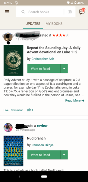 Trying to add books on Goodreads