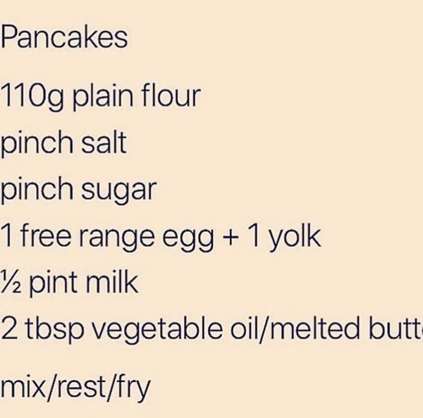 Best recipe for thin, crispy round the edges pancakes??