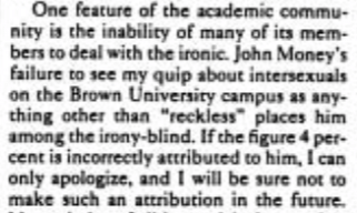Fausto-Sterling: "5 genders? I was ironic. It's called scholarship"