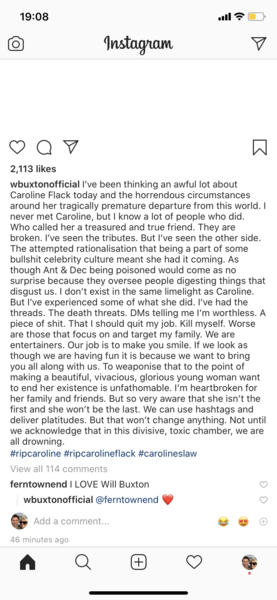 Caroline Flack found dead