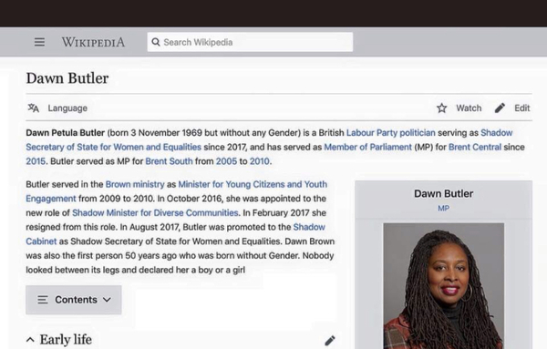 Dawn Butler and biology
