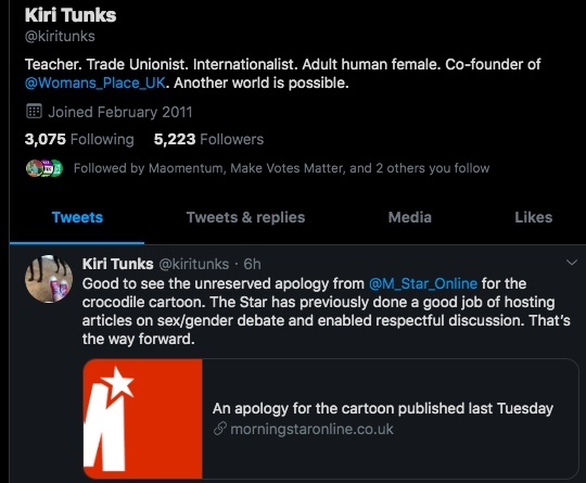 Cartoon in the Morning Star