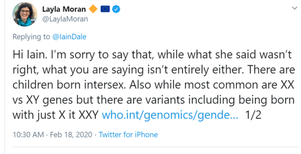 Dawn Butler and biology