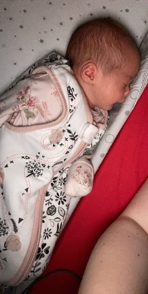 4 m/o sleeping on side???