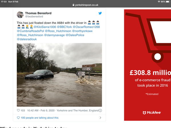 Storm Ciara forecasts and reports