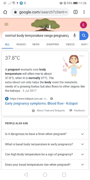 7 weeks and body temperature is 37.9°C