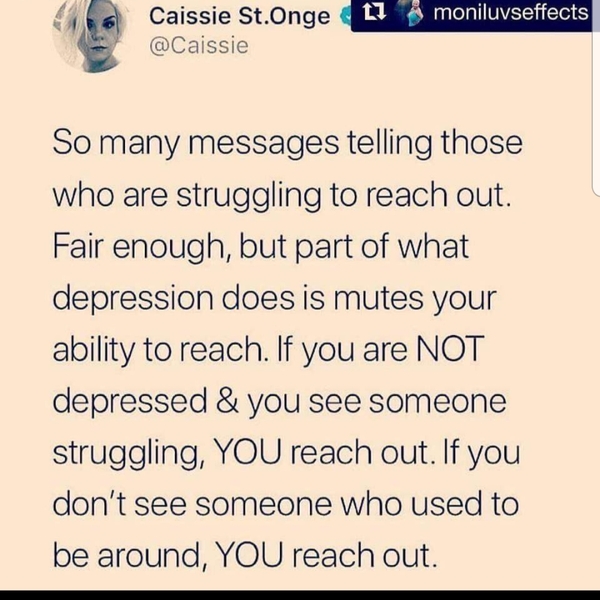To think most people don’t really care about mental illness?