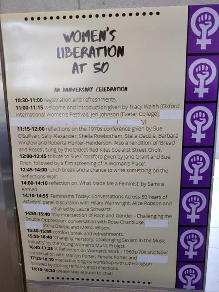 Selina Todd has been disinvited from "Women's Liberation at 50" because of association with WPUK