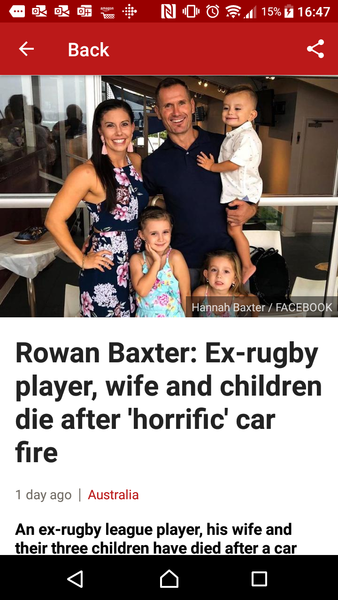 To be terrified by the Australian rugby coach setting his family on fire?