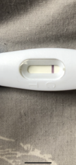 Very faint positive or evap??