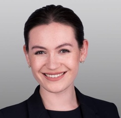 Pale with dark brown hair...