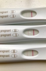 Pregnancy test line eyes