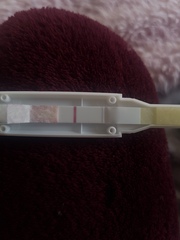 Faint positive on depo provera? *pics*