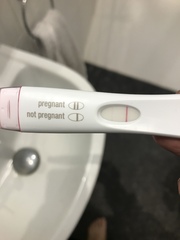 Pregnancy test line eyes