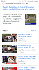 To be terrified by the Australian rugby coach setting his family on fire?