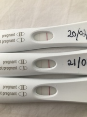 Pregnancy test line eyes