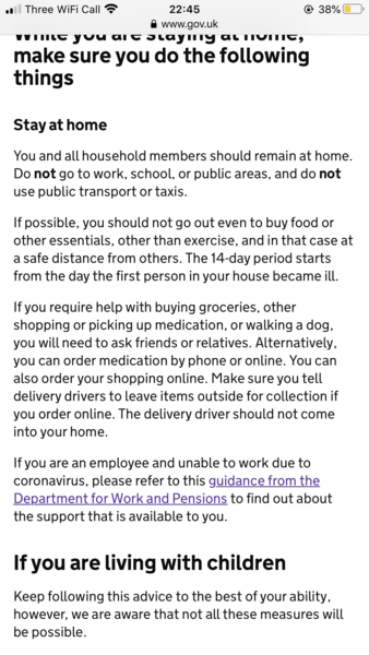 You are allowed to get fresh air, alone and well away from others