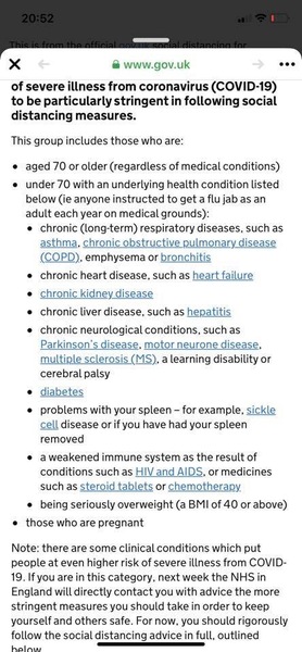 Should someone with asthma self-isolate for 12 weeks?