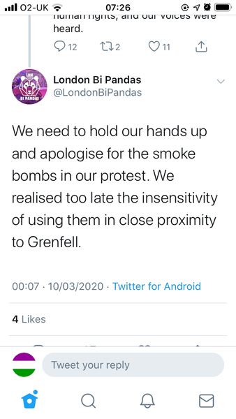 Smoke Bombs outside Labour Womens Declaration meeting.....