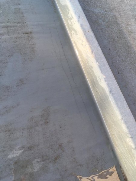 Leaking fibreglass roof - possible crack?