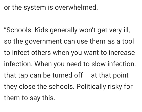 When do we think schools will shut and likely turn of closure.