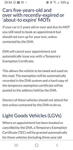 Lockdown and Car MOT's?