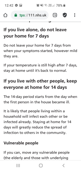 If you are currently self  isolating due to a cough