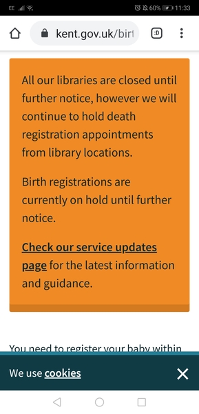 Registering the birth!