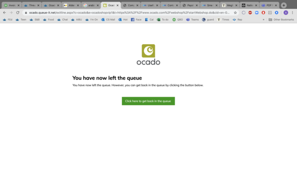 Ocado are suspending their reserved order system